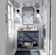 Papel de Parede Autoadesivo Mural com Estampa de Samambaia Azul e Folhagem para Entrada e Escritório, Papel Contact Destacável - S4sassy 63,5 cm (L) × 609,6 cm (C) / Azul - Vinil Texturizado