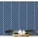 Papel de Parede Contact Decorativo, Linhas Geométricas, Impermeável, Azul, Removível, para Locatários, Quarto/Sala de Jantar - S4sassy 63,5 cm (L) × 152,4 cm (C) / Azul - Vinil Liso