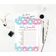 Conjunto Donuts para Chá de Bebê com 50 Cartões Alfabeto ABC Ele ou Ela - Inkdotpot 12,7 Cm × 17,78 Cm / Branco - Jogo de Palavras do Bebê