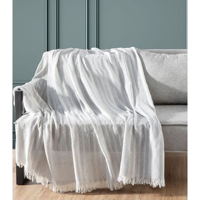 Manta Para Sofá Sevilha 170 Cm x 150 Cm Adomes Cinza UN / Cinza