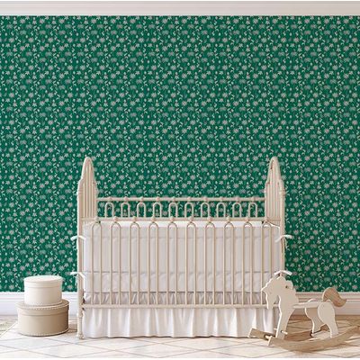 Papel de Parede Vinil Removível, Palmeira Tropical Mini Chique, Impermeável para Quartos, Salas e Armários - S4Sassy 63,5 cm (L) × 304,8 cm (C) / Verde - Vinil Texturizado
