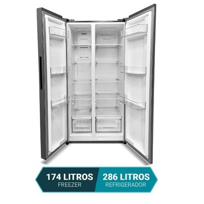 Geladeira 460L Philco Inverter Side By Side Inox PRF46C 220V