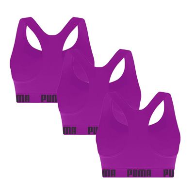 Kit 3 Tops Puma Nadador Sem Costura Feminino G / Lilás