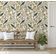 Papel de Parede Adesivo Vinil Impermeável Flor e Pássaro Negro para Paredes e Armários - S4Sassy 63,5 cm (L) × 609,6 cm (C) / Branco - Vinil Liso