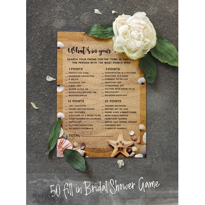 50 Cartões de Jogos de Praia para Chá de Noiva, Casamento e Despedida de Solteira, Quadrados em Branco para Preencher, Atacado - Inkdotpot 12,7 Cm × 17,78 Cm / Bege - O Que Tem no Seu Celular