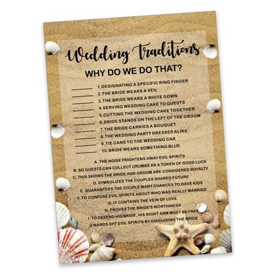 50 Cartões de Jogos de Praia para Chá de Noiva, Casamento e Despedida de Solteira, Quadrados em Branco para Preencher, Atacado - Inkdotpot 12,7 Cm × 17,78 Cm / Bege - Por Que Fazemos Isso?