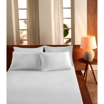 Jogo De Cama Casal Malha 3 Peças Liso Vivaldi Branco UN / Branco