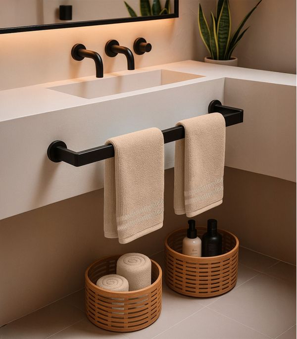 Kit 2 Toalhas De Rosto De Algodão Rovitex Home Marrom UN / Marrom