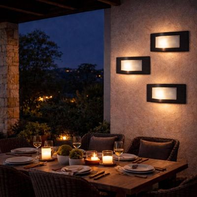 Arandela Luminária Lente Transparente Preto Termoplástico Lâmpada E27 Face Dital
