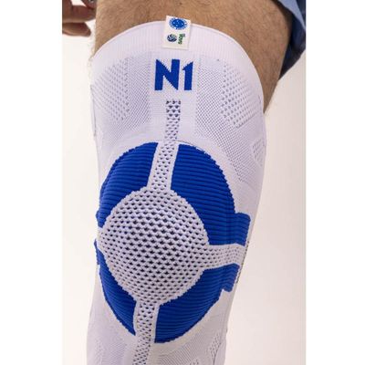 Joelheira Pro Licenciada Cruzeiro Branca Tamanho P Knit 3D Compressão Estabilização Patelar N1 Sport