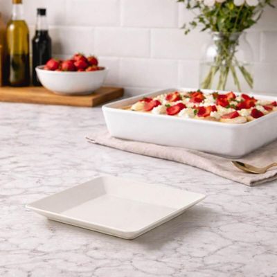 Prato Plástico 17cm Bege Quadrado Servir Ou Luna Pequeno Pão Bolo Sobremesa Lanche