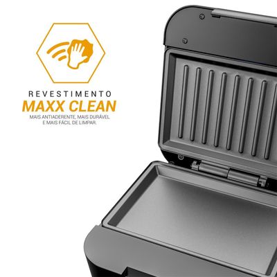 Sanduicheira e Grill Philco 2 em 1 Inox 800W PGR26A 127V