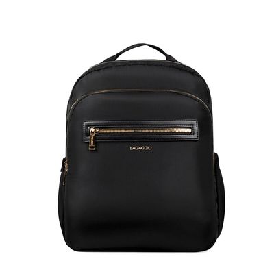 Mochila Casual Feminina Nylon Premium Preta U / Preto