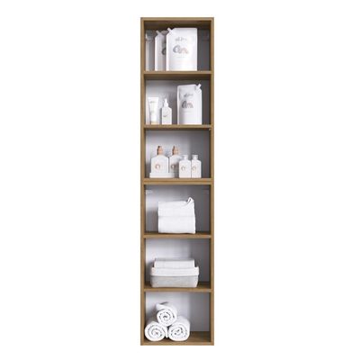 Conjunto de Armários Organizadores Multiuso com 4 Prateleiras e 2 Portas com Espelhos CP7020 Mel