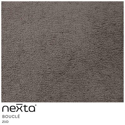 Puff Decorativo Redondo Mid Bouclé Marrom - Nexta Casa