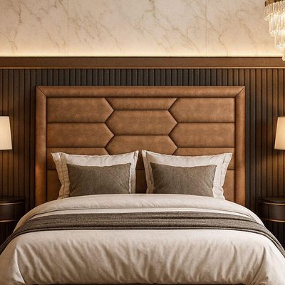 Cabeceira Casal King Cama Box 195 Cm Roma Corano Caramelo - Nexta Casa