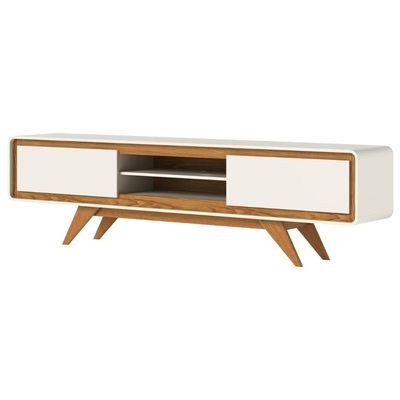 Rack Tv 75 Pol 220cm Orgânico 2 Portas Cecy Off White Z56 - Mpozenato