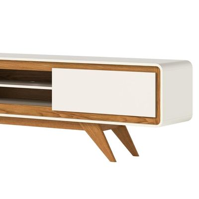Rack Tv 75 Pol 220cm Orgânico 2 Portas Cecy Off White Z56 - Mpozenato
