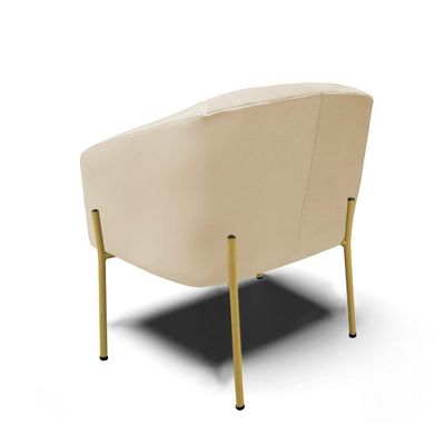 Poltrona Decorativa Kit 2 Stella Sintético D03 Couro Sintético Grafite D'Rossi