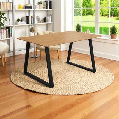 Mesa de Jantar Tokyo 6 Lugares Retangular MDF 120X90 Preto Design Moderno para Sala