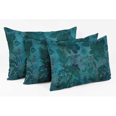 Capa de Almofada Decorativa Estampada com Tema Azul - Vargottam 35,56 Cm × 60,96 Cm – Retangular / Azul