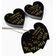 Etiqueta de Papel Metalizado "Thank You" para Lembrancinha de Casamento - Inkdotpot 100 Etiquetas Metalizadas / Preto - Dourado