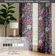 Cortinas Extra Longas de Algodão p/ Tetos Altos/Portas Francesas - Filtrantes, Manga p/ Varão/Alças, 2 Painéis - Estampa Floral - Vargottam 132,08 Cm (L) × 243,84 Cm (C) / Azul