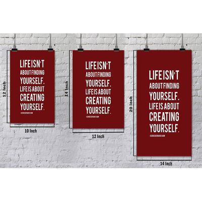 Arte Motivacional de Parede com Frase de George Bernard Shaw para Casa/Escritório, 1 Unidade - Vermelho - Inkdotpot 20,32 Cm × 25,4 Cm / Moldura Branca