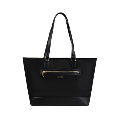 Bolsa de Ombro Feminina Tote Nylon Premium Preta U / Preto