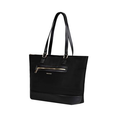 Bolsa de Ombro Feminina Tote Nylon Premium Preta U / Preto