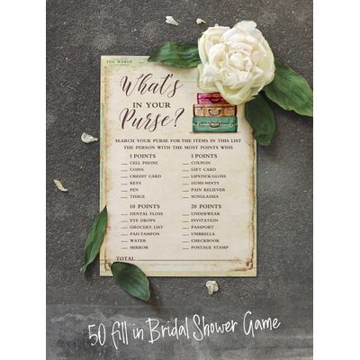 Cartões Quadrados em Branco para Chá Nupcial e Despedida de Solteira, Preenchíveis, 50 Unidades para Jogo de Viagem - Inkdotpot 12,7 Cm × 17,78 Cm / Amarelo - O Que Tem na Sua Bolsa