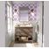 Papel de Parede Adesivo Impermeável Estilo Vintage, Azulejo Floral para Cozinha, Roxo - S4Sassy 63,5 cm (L) × 304,8 cm (C) / Roxo - Vinil Texturizado