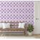 Papel de Parede Adesivo Impermeável Estilo Vintage, Azulejo Floral para Cozinha, Roxo - S4Sassy 63,5 cm (L) × 304,8 cm (C) / Roxo - Vinil Texturizado
