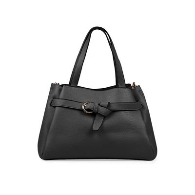 Bolsa de Mão Feminina com Alça Longa Buckle Premium Preta U / Preto