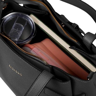 Bolsa de Mão Feminina com Alça Longa Buckle Premium Preta U / Preto