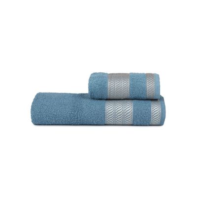 Toalha De Rosto Siena De Algodão Atlantica Azul UN / Azul