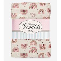 Manta Dupla Face Baby Vivaldi Rosa