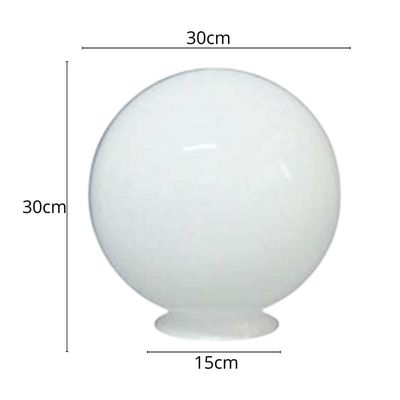 Globo para Poste Iluminação Jardim 15x30cm Leitoso Decorativo Pvc Global Dital