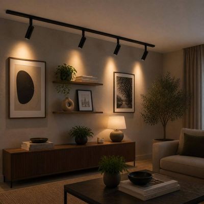 Spot Luminária Elegante Trilho Perfilado Industrial Preto G9 Alumínio Bivolt Neo Dital