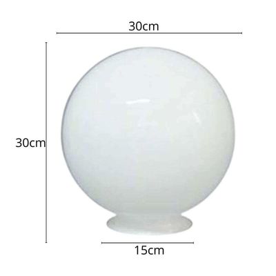 Kit 4 Globos para Poste de Jardim Leitoso 15X30cm Iluminação Externa PVC Global Dital
