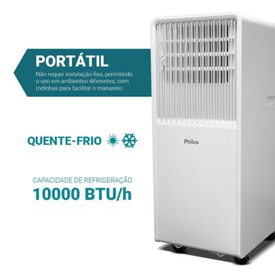 Ar-Condicionado Philco Portátil 10000BTUs PAC10QN 220V