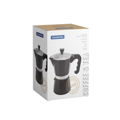 Cafeteira Expresso Italiana Tramontina Alumínio Preto 320ml