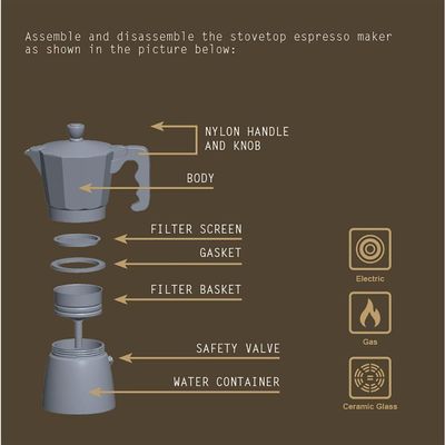 Cafeteira Expresso Italiana Tramontina Alumínio Preto 320ml