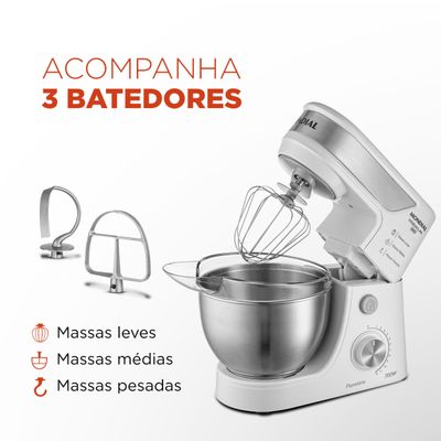 Batedeira Planetária Mondial Branco e Inox 700W BP-02P-W -TI 110