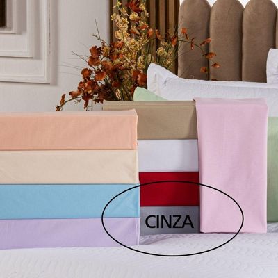 Capa Fronha De Xuxão Avulsa Travesseiro De Corpo Cores Lisas 1,45m X 45cm - Percal 140 Fios 100% Algodão Cor Cinza