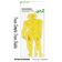 Stencil Masculino de Figura Humana, 2 Peças (Frente/Verso) para Alinhamento de Proporções, Esboços e Referência de Ilustração - Traceease 25,4 Cm / Amarelo