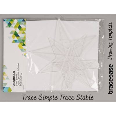 Traceease 3 Peças Estênceis Geométricos Estrela 10/13/15 cm Régua Estêncil DIY Espessura 0,3 cm - Inkdotpot Amarelo