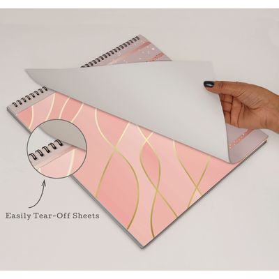 Bloco de 25 Folhas Scrapbook Texturizado Tema Pastéis Metálicos, Lado Único Colorido para Scrapbooking, DIY, Cartões e Diários - Inkdotpot 15,24 Cm × 15,24 Cm / Multicolorido