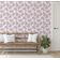 Papel de Parede Autoadesivo com Estampa de Samambaia Botânica Rosa, Vinil Removível DIY para Parede de Entrada, Decoração - S4sassy 63,5 cm (L) × 152,4 cm (C) / Rosa - Vinil Liso