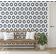 Papel de Parede Vinílico Autoadesivo Urban Chic Circle Ikat À Prova D'Água Cinza Removível para Quartos e Salas em Locação - S4Sassy 63,5 cm (L) × 304,8 cm (C) / Cinza - Vinil Texturizado